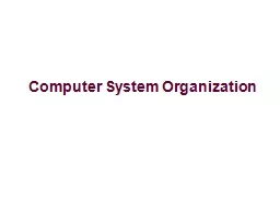 Computer System Organization