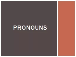 PRONOUNS DEMONSTRATIVE PRONOUNS