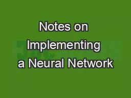 PPT-Notes on Implementing a Neural Network