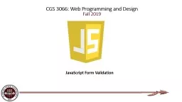 CGS 3066: Web Programming and Design