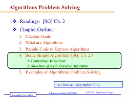 Algorithms Problem Solving