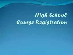 High School  Course Registration