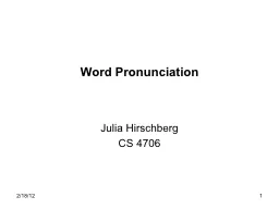 PPT-2/18/12 1 Word Pronunciation