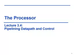 The Processor Lecture 3.4: