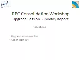 RPC  Consolidation  Workshop