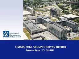 PPT-UMMS 2013 Alumni Survey Report