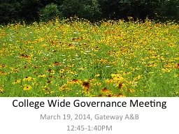 PPT-College Wide Governance Meeting