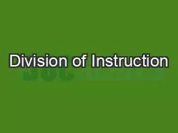 Division of Instruction