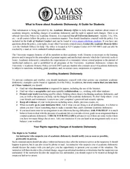 What to Know about Academic Dishonesty A Guide for Stu