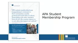 APA Student  Membership Program