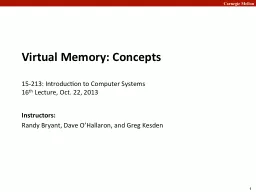 PPT-Virtual Memory: Concepts