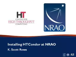 Installing  HTCondor  at NRAO