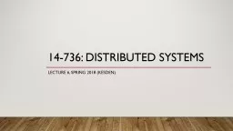 14-736: Distributed Systems