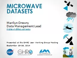 PPT-microwave datasetS Marilyn Drewry