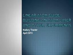 PPT-Linear Atom guide: building an atom laser and other experiments