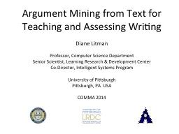 PPT-Argument Mining from Text for Teaching and Assessing Writing