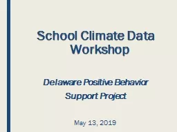 School Climate Data Workshop