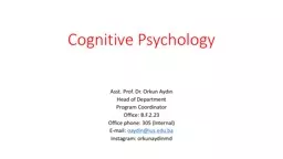 Cognitive   Psychology Asst
