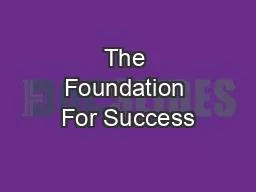 The Foundation For Success