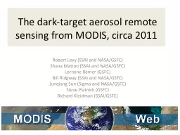 PPT-The dark-target aerosol remote sensing from MODIS, circa 2011