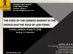 PPT-The state of the carbon market in the