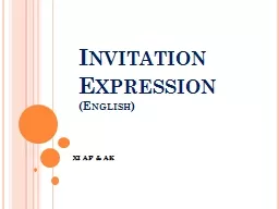 Invitation Expression (English)