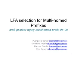 LFA selection for Multi-homed Prefixes