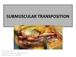 PPT-SUBMUSCULAR TRANSPOSITION