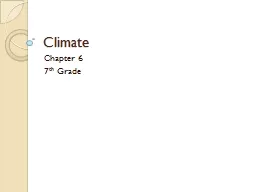 Climate 7 th  Grade Climate