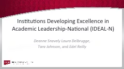 Institutions Developing Excellence in Academic Leadership-National (IDEAL-N