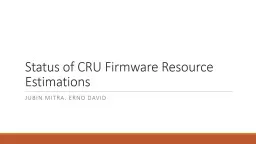 Status of CRU  Firmware