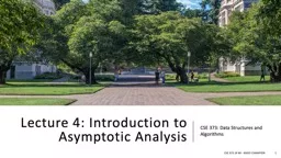 Lecture 4: Introduction to Asymptotic Analysis