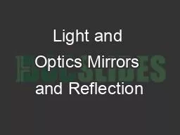Light and Optics Mirrors and Reflection