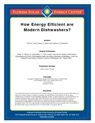 How Energy Efficient are Modern Dishwashers Authors Da