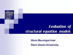 Evaluation of  structural equation models