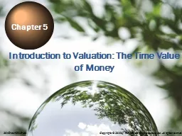 Introduction to Valuation: The Time Value