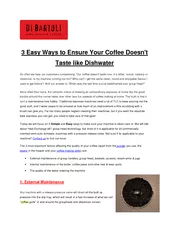 Easy Ways to Ensure Your Coffee Doesnt Taste like Dis