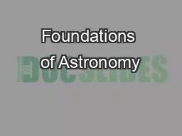 Foundations of Astronomy