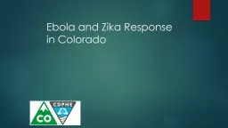 Ebola and  Zika  Response in Colorado
