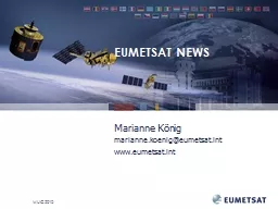 EUMETSAT NEWS Marianne König