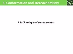 3. Conformation and stereochemistry