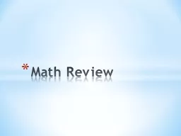 Math Review Reviewing Fractions