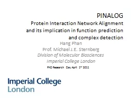 PINALOG  Protein Interaction Network Alignment