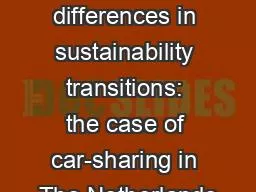 Local differences in sustainability transitions: the case of car-sharing in The Netherlands