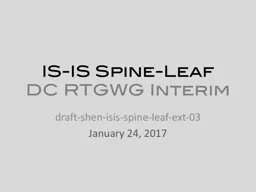 IS-IS Spine-Leaf  DC RTGWG Interim