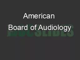 American Board of Audiology