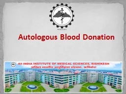 PPT-Autologous Blood Donation