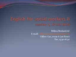 PPT-English for social workers II