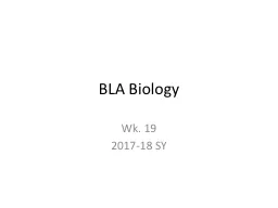 BLA Biology Wk. 19 2017-18 SY