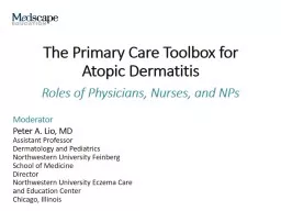 The Primary Care Toolbox for Atopic Dermatitis